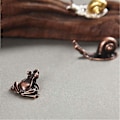 Miniatyrbillede 4 af 4: Bronze frø form pind kegle røgelse brænder holder plade dekoration (frø)