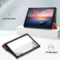 Miniatyrbild 2 av 2: Trifold Plain Pu case med rött D för Hd 10 (2021)