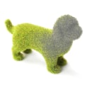 Miniatyrbilde 1 av 3: Faux buksbom Hage Hundehage Statue Grønn Simulering Flocking Dog Courtyard Skulptur Cute Puppy