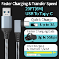Pikkukuva 5 / 5: Link-kaapeli Oculus Quest 2:lle, nopea lataus ja tietokoneen tiedonsiirto USB C 3.2 Gen1 5 Gbps PD -siirtolaturikaapeli VR-kuulokemikrofonin linkkikaapeli Grey 3M