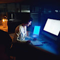 Miniatyrbillede 4 af 4: Lysterapilampe Smy Blue Energy Light Justerbar Led Blåt Lys One Button Timer Til Tablet