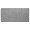 Antistatisk lysegrå polyesterbordmusematte - 68x33cm, perfekt for kontorbord, bærbar datamaskinmatte, datamaskin-PC-puter