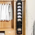 Miniatyrbilde 4 av 4: Hengende Organizer 10 Layers Hanging Closet Hat Oppbevaringsveske Garderobe Organizer Black