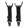 2-pack Stretchig Bekväm Jaktglasögonrem Elastiskt Band för Snabbskena Svart
