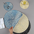 Miniatyrbilde 5 av 5: 2stk Rundvev dekkematte Mote Pp Spisebordmatte Disc Pads 18CM Silver gray