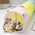 Miniatyrbillede 4 af 5: Cat Tunnel Toy Interactive Foldbar Reptålig Stort rum Bærbart Udrymmesbesparande Lindra tristess Cat Tunnel Multicolor
