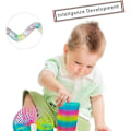 Miniatyrbillede 3 af 4: Rainbow Coil Spring Slinky Toy - Giant Classic Novelty Plastic Magic Spring Legetøj - 3x6 tommer/7,6x15 cm