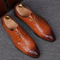 Pikkukuva 4 / 4: Muodolliset nahkakengät Miesten mekko Liikekengät Punaiset Oxfords Casual Men's Flats