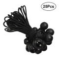 Miniatyrbilde 1 av 2: 25 stk 15 cm høy elastisk balltelt stroppesnor binde ned elastisk snor campingtilbehør