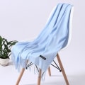 Miniatyrbilde 5 av 5: Mote Ensfarge 2022 Kvinner Skjerf Vinter Hijabs Dusker Lange Damesjal Cashmere Like Pashmina Bandana Skjerf Wraps Echarpe FYR110-09