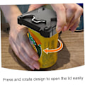 Miniatyrbild 5 av 5: Öl Dryck Cola Flasköppnare Multifunktionell Plåt Bärbar Flasköppnare (svart) orange