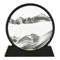 Rörlig Sandsandsbild Timglas Djuphavslandskap Glas Quicksand 3d-målning Black