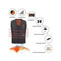Miniatyrbilde 5 av 5: Elektrisk oppvarmet jakke Varmevest Thermal Body Varm vest - Sort Str 3XL