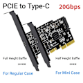 Miniatyrbild 2 av 5: Stationär PCie X4 till typ C Usb3.2 Gen2x2 20gbps Drive-free Expansion Riser Card Asm3242 Controller C as shown