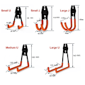 Pikkukuva 2 / 4: Heavy Duty Metal Hook Garage Organizer Seinäkiinnitys Polkupyörän ripustuskoukut Grey C