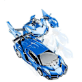 Miniatyrbillede 1 af 3: Robotbil, der transformerer legetøj med fjernbetjening Blue