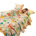 Miniatyrbillede 1 af 5: Coral Fleece Tæppe Flanell Gave Tæppe Nap Tæppe Vinterbetræk Tæppe Enkelt Dobbeltseng Lagen Dyne little dinosaur 150*200cm