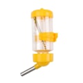 Miniatyrbillede 1 af 5: Plasthamster drikkedunk vandflaske dispenser foderautomat Hængende marsvin egern kanin drikke flaske kæledyr drikke springvand yellow 80ml