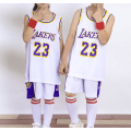 Pikkukuva 2 / 3: uusi tyyli Lakers #23 Lebron James Jersey No.23 Koripallopukusarja Lapset Aikuiset Lapset Valkoinen White XS (110-120cm)