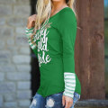 Miniatyrbilde 3 av 5: Hhcx-kvinner Jul Stripet Langermet T-skjorte Bluse Tee Shirt Topp Green S