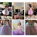 Miniatyrbillede 5 af 5: Enhjørning kostume til piger, små piger Rainbow Unicorn Tutu med pandebånd C 6T