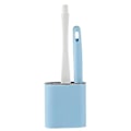 Miniatyrbilde 1 av 4: Silikon Toalettbørste For WC Tilbehør Tpr Hode Veggmontert Design Rengjøringsverktøy Hjem Baderom Holder Sett Pp Håndtak Blue