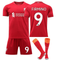 Miniatyrbild 1 av 2: Den nya 2223 Liverpool Hemma Salah Mane Fotbollströja Träningsdräkter FIRMINO NO.9 FIRMINO NO.9 Kids 28(150-160CM)