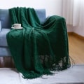 Miniatyrbillede 1 af 5: Inya Slängfilt Struktureret Solid Mjuk Soffa Soffa Overdrag Dekorativ nordisk stickad fil Tyngd juldekor Plädar diamond atrovirens 150x230cm