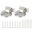 2 Set Borstad Rostfritt Stål Magnetisk Dörrstopp Hållare Tillbehör