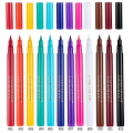 Miniatyrbillede 2 af 5: 12 stk matte regnbue farverige flydende eyeliner sæt, 12 farver blød og hyper skarp spids børste eyeliner, vandtæt højpigmenteret eyeliner pen sæt