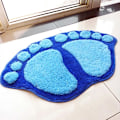 Miniatyrbillede 2 af 5: Fodaftryk Bademåtter Antislip Badeværelsesgulvtæppe Måtte Toilet Badeværelsesmåtte Bademåtte Tæpper Mikrofiber Mini Måtter Badeværelsestilbehør  Rød Red