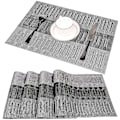 Pikkukuva 4 / 5: 6 set lautasalustoja, pestävät pöytämatot, pyyhittävät tabletit, set kpl 45x30 cm