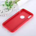Miniatyrbilde 4 av 5: For Iphone X Pure Color Tpu beskyttende bakdeksel (rød)
