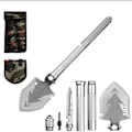 Miniatyrbild 1 av 3: Överlevnadsskyffel Vikbar multifunktionell camping utomhus, militär hopfällbar spade för grävning, vandring, bilnödsituation 2-section handle