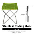 Miniatyrbillede 2 af 5: Rustfrit stål Fjeder Foldestol Udendørs Fiskeri Camping Grill Foldestol Green