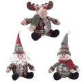 Miniatyrbillede 3 af 4: Jul Sød Lille Mand Julemand Snemand Hjortedukke Julepynt gave 3stk 3pcs