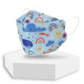 Miniatyrbild 2 av 2: Ansiktsmasker för barn Kf94-masker Barn Kf94-masker Skyddsmasker Tecknad Kf94 engångsmasker 10PCS BLUE