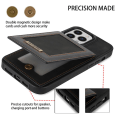 Miniatyrbild 3 av 5: Zippered Leather Case for iPhone Wallet Case with Credit Card Slot Holder Wine Red For 6 Plus(6S Plus)