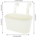 Pikkukuva 3 / 5: 2 Pack Oval Iron Planter Ruukut Riippuva istutuskone seinään, ikkunaan, patiolle, puutarhaan