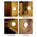 Miniatyrbillede 3 af 5: Bevægelsessensor Lys Led Usb Natlys Genopladelig Lampe Til Køkken Soveværelse Trapper Skab Entre Skab Garderobe Natlys 1PC Warm and white
