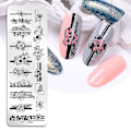 Miniatyrbilde 4 av 5: 6 stk Stemplingsplater Nail Art Sett Blomst Minimalistisk Geometriske Linjer Blader Mønster Temabilde Diy Nail Art Stempel Platestempel