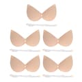 5 stk. Dame Klæbende BH Stropløs Push Up Silikone Snap Lukning 3D Side Brystløft Klæbrig BH Hudfarve A