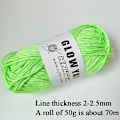 Miniatyrbild 5 av 5: 2023 Nytt funktionellt självlysande garn Glow In The Dark Polyester Chunky Yarn 70 m långt stickat ullgarn för virkad tröja mössa NO Luminous