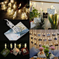 Miniatyrbild 2 av 5: Photo Clip String Lights/20 LEDs/9.84ft(3m)peg Light/batteridriven LED Bild/foto/notiser/konstverk Hängande
