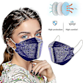Miniatyrbillede 2 af 5: 10/30/50 stykker Engangsansigtsmasker for voksne Ægte 4 lags pandebånd Justerbar næsestrop Åndbar 50 STK Hvid 50PCS White
