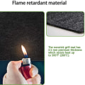 Miniatyrbilde 5 av 5: Brannsikker peis ildsted Teppe Sklisikker matte Flammebestandig pute Black