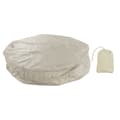 Runt badkarsskydd för utomhusbruk 190x30cm Silver Polyester Taft Vattentätt Dammskydd Beige
