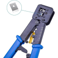 Miniatyrbilde 4 av 5: Profesjonelt Ez Pass Through Crimping Tool - Ratchet Crimper - Wire Stripper for gamle Internett-kontakter