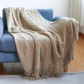 Miniatyrbillede 1 af 5: Inya Slängfilt Struktureret Solid Mjuk Soffa Soffa Overdrag Dekorativ nordisk stickad fil Tyngd juldekor Plädar diamond Khika 150x230cm
