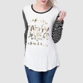 Pikkukuva 2 / 3: Hhcx-women Xmas Printed pitkähihainen T-paita Christmas Crew Neck Pusero Top